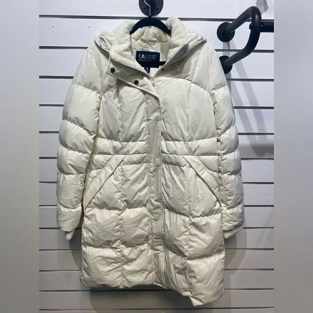 LANDS END Down Coat with Stretch - Picture 2 of 11